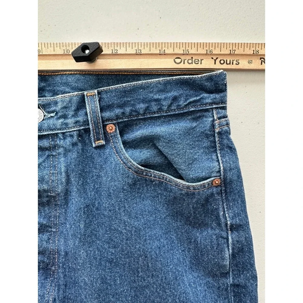 Vintage Levis 501xx Jeans 36x31 Indigo Raw Denim 0000 Batwing Y2K 2000